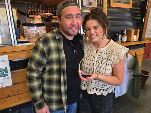 Ryan and Carly Lynch, owners of BS Coffee Company were given an SBA rural  business award for Oregon SBA Rural Business of the Year, the first such award  handed out to a rural business in all of Oregon.